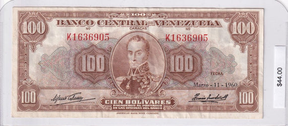 1960 - Venezuela - 100 Bolivares - K1636905