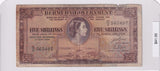 1957 - Bermuda - 5 Shillings - B/2 565497