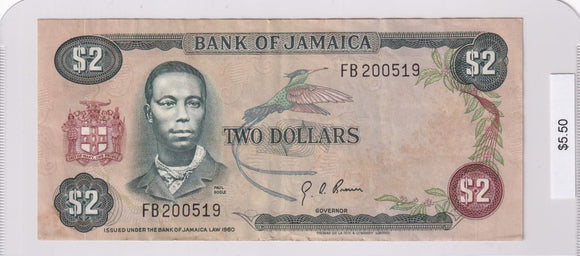 1970 - Jamaica - 2 Dollars - FB 200519