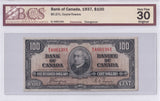 1937 - Canada - 100 Dollars - Coyne / Towers - VF30 BCS - B/J 4861381