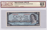 1954 - Canada - 5 Dollars - Beattie / Rasminsky - UNC62 BCS - T/X 1392110