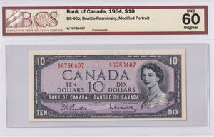 1954 - Canada - 10 Dollars - Beattie / Rasminsky - UNC60 BCS - K/V 6786407