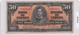 1937 - Canada - 50 Dollars - Gordon / Towers - B/H 3024471