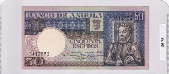 1973 - Angola - 50 Escudos - 3A12352