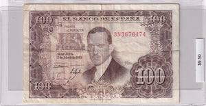 1953 - Spain - 100 Pesetas - 3N3676474