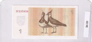 1992 - Lithuania - 1 Talonas - TC115450