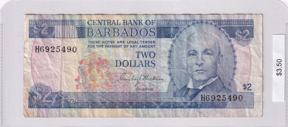 2000 - Barbados - 2 Dollars - H6925490