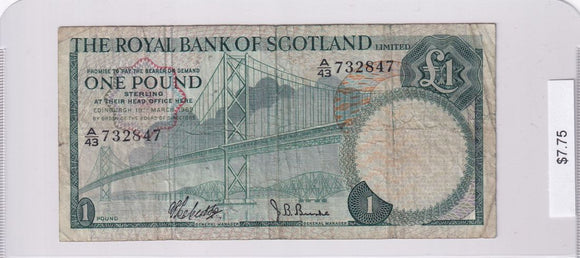 1969 - Scotland - 1 Pound - A/43 732847