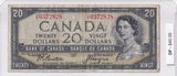 1954 - Canada - Devil's Face - 20 Dollars - Beattie / Coyne - D/E 0372828