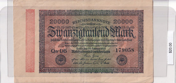 1923 - Germany - 20000 Mark - 179058