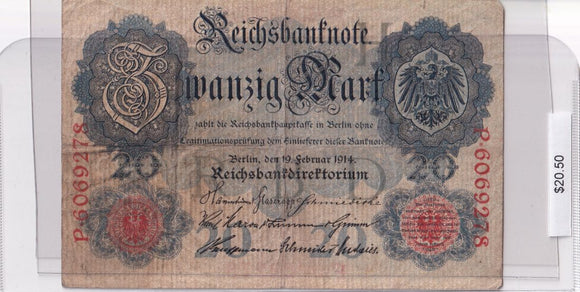 1914 - Germany - 20 Mark - P 6069278