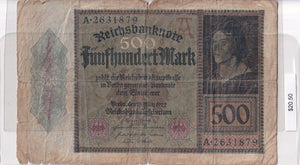 1922 - Germany - 500 Mark - A 2631879