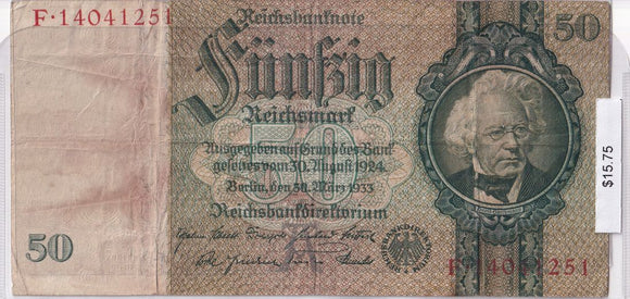 1933 - Germany - 50 Reichsmark - F 14041251