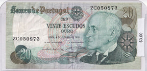 1978 - Portugal - 20 Escudos - ZC 050873