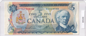 1972 - Canada - 5 Dollars - Lawson / Bouey - SJ1218153