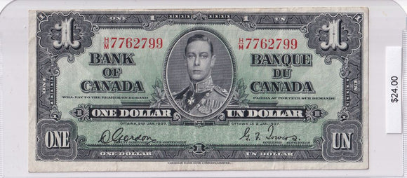 1937 - Canada - 1 Dollar - Gordon / Towers - H/M 7762799