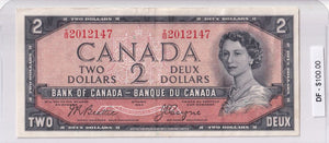 1954 - Canada - Devil's Face - 2 Dollars - Beattie / Coyne - I/B 2012147