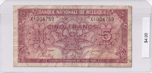 1943 - Belgium - 5 Francs - X1 904759