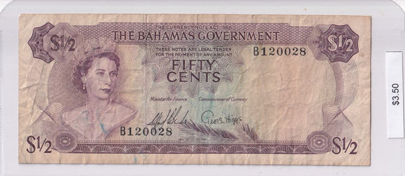 1965 - Bahamas - 1/2 Dollar - B 120028