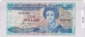 1994 - East Caribbean States - 10 Dollars - A 218754 L