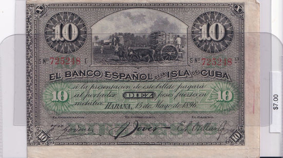 1896 - Cuba - 10 Pesos - 725248