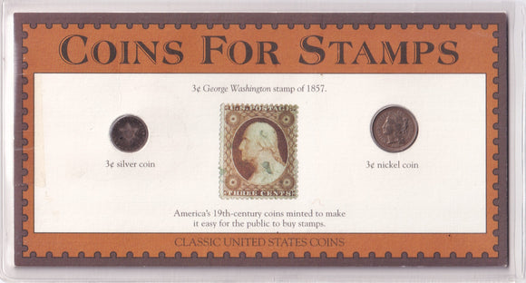 USA - 3c - 2 Coin Set - Coins For Stamps