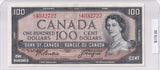 1954 - Canada - 100 Dollars - Beattie / Coyne - A/J 4032722