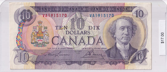 1971 - Canada - 10 Dollars - Lawson / Bouey - VA1915170