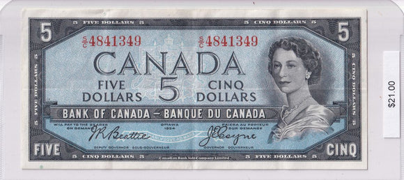 1954 - Canada - 5 Dollars - Beattie / Coyne - S/C 4841349