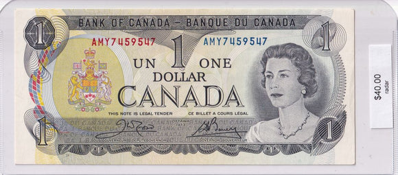 1973 - Canada - 1 Dollar - Crow / Bouey - Radar - AMY7459547