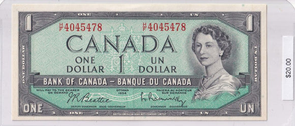 1954 - Canada - 1 Dollar - Beattie / Rasminsky - H/F 4045478