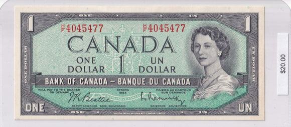 1954 - Canada - 1 Dollar - Beattie / Rasminsky - H/F 4045477
