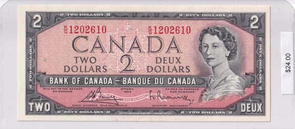 1954 - Canada - 2 Dollars - Bouey / Rasminsky - K/G 1202610