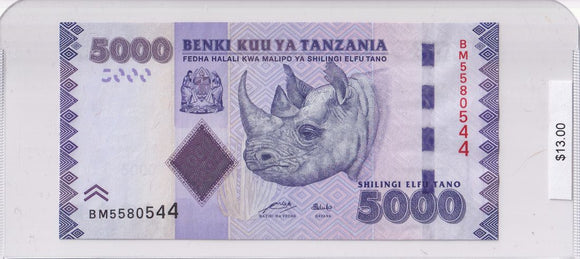 2010 - Tanzania - 5000 Shilingi - BM5580544