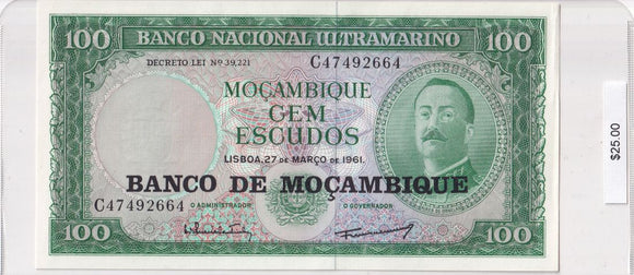 1961 - Mozambique - 100 Escudos - C 47492664