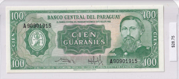 1952 - Paraguay - 100 Guaranies - A 90901915