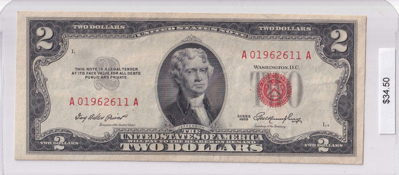 1953 - USA - $2 - A 01962611 A
