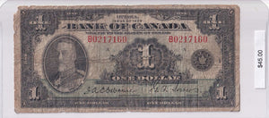 1935 - Bank of Canada - 1 Dollar - Osborne / Towers - B0217160