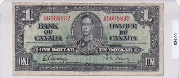 1937 - Canada - 1 Dollar - Gordon / Towers - D/M 6668832