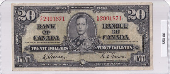 1937 - Canada - 20 Dollars - Gordon / Towers - C/E 2901871