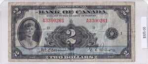 1935 - Bank of Canada - 2 Dollars -  Osborne / Towers - A3300261
