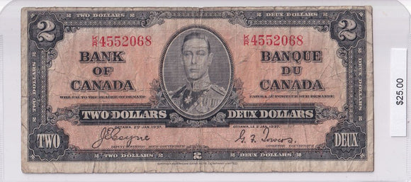 1937 - Canada - 2 Dollars -  Coyne / Towers - K/R 4552068