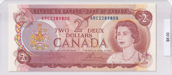 1974 - Canada - 2 Dollars - Crow / Bouey - ARC2289804