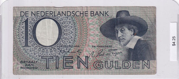 1943 - Netherlands - 10 Gulden - 8 BN 069677