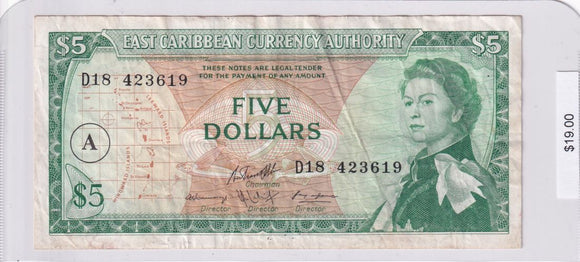1965 - East Caribbean States - 5 Dollars - D18 423619