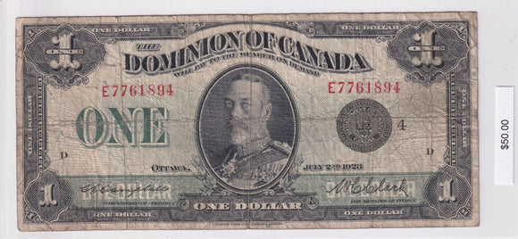 1923 - 1 Dollar - Dominion of Canda - Campbell / Clark - E7761894