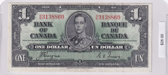 1937 - Canada - 1 Dollar - Coyne / Towers - O/N 3138860