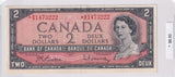 1954 - Canada - 2 Dollars - Beattie / Rasminsky - *B/B 1473222