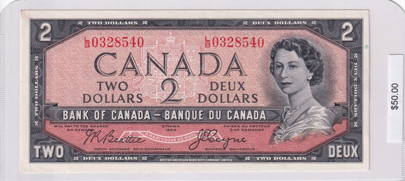 1954 - Canada - 2 Dollars - Beattie / Coyne - L/B 0328540