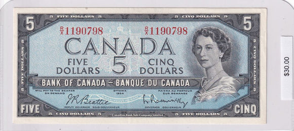 1954 - Canada - 5 Dollars -  Beattie / Rasminsky - R/X 1190798